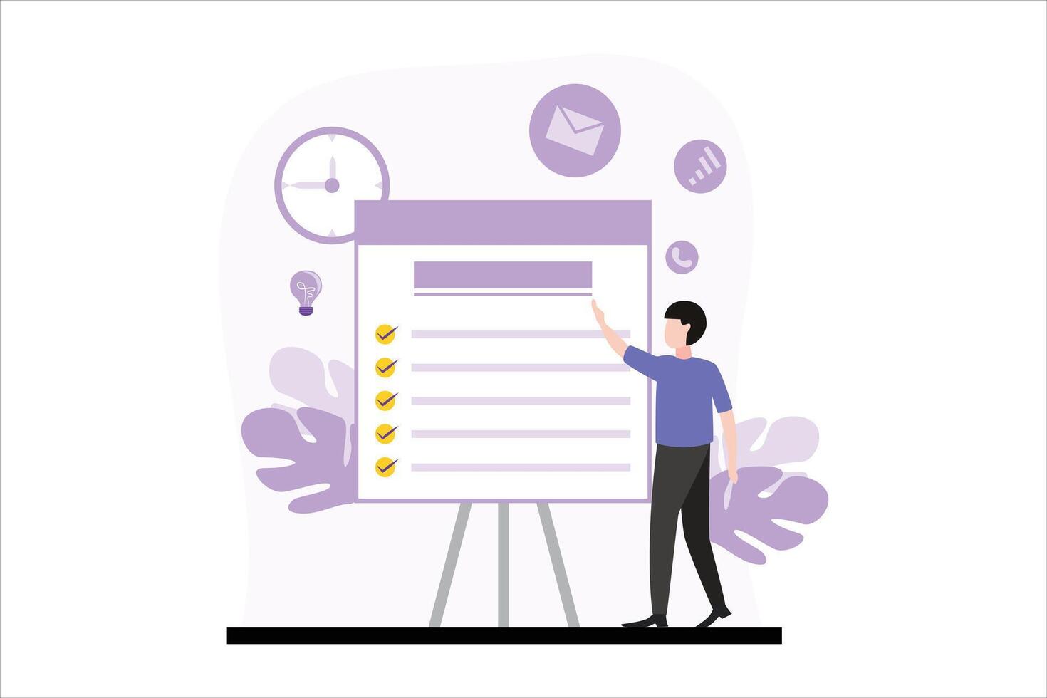 Online Learning Flat Illustration Design vector