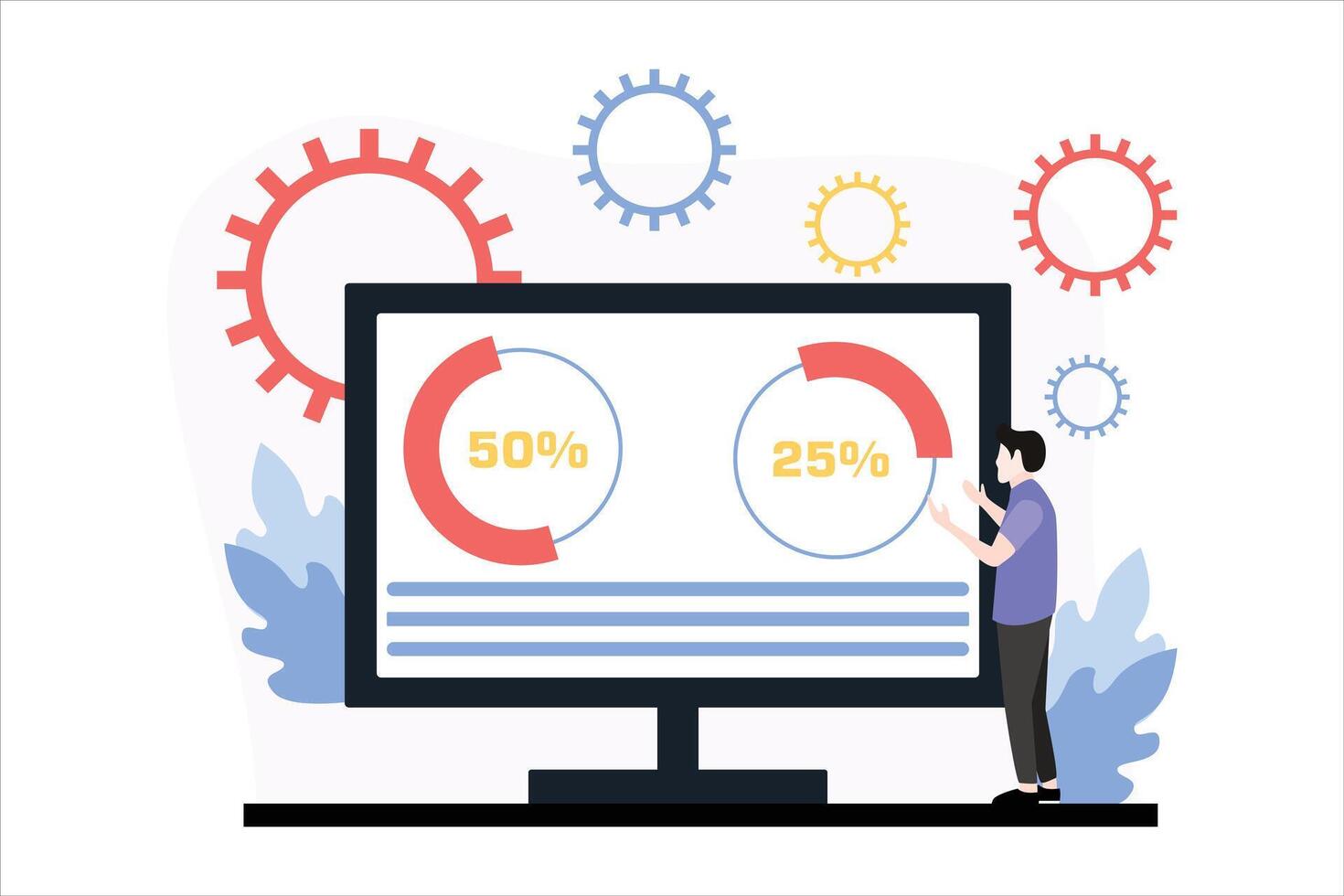 Finance Business Flat Design Illustration vector