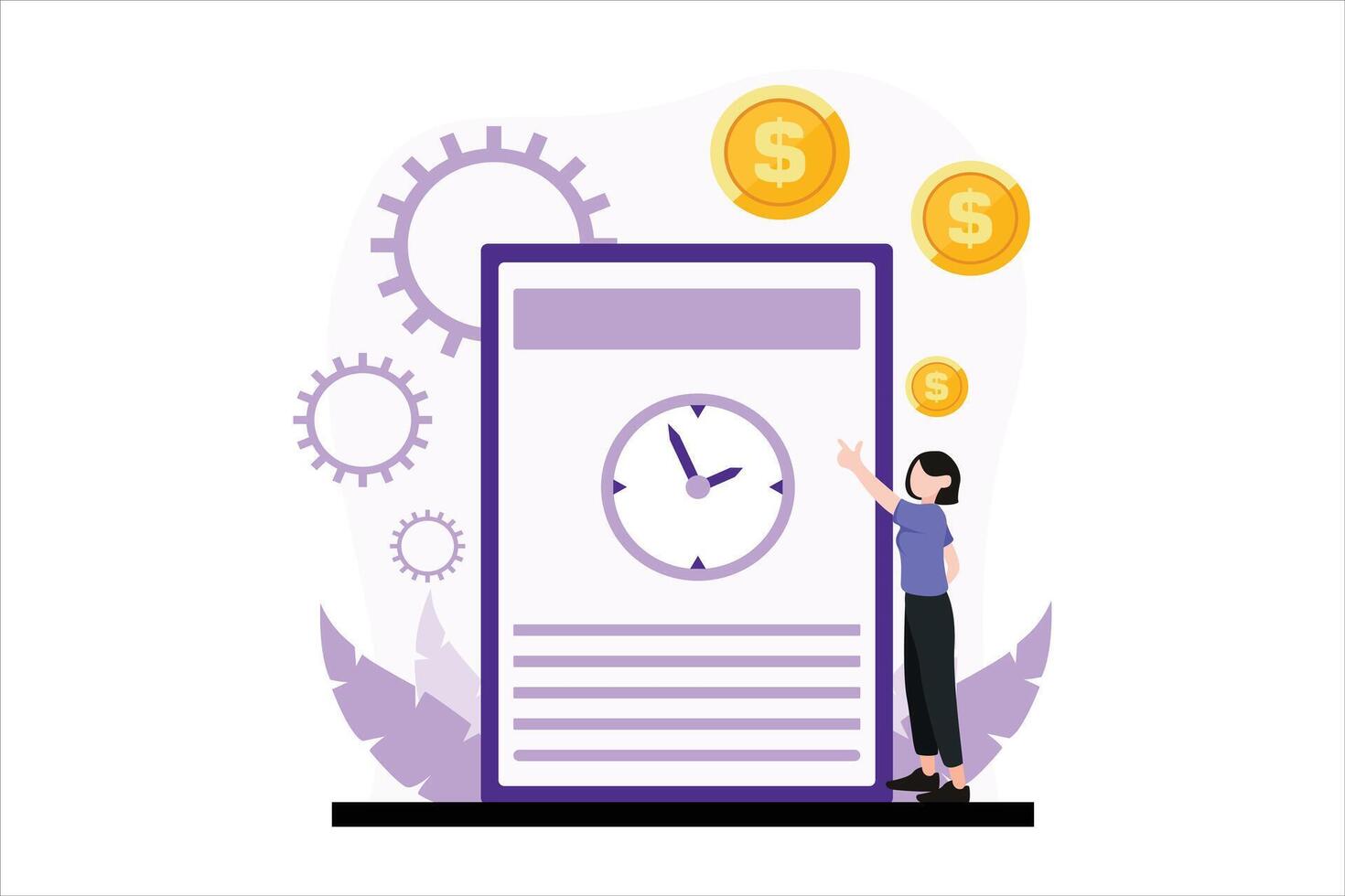 Finance Business Flat Design Illustration vector