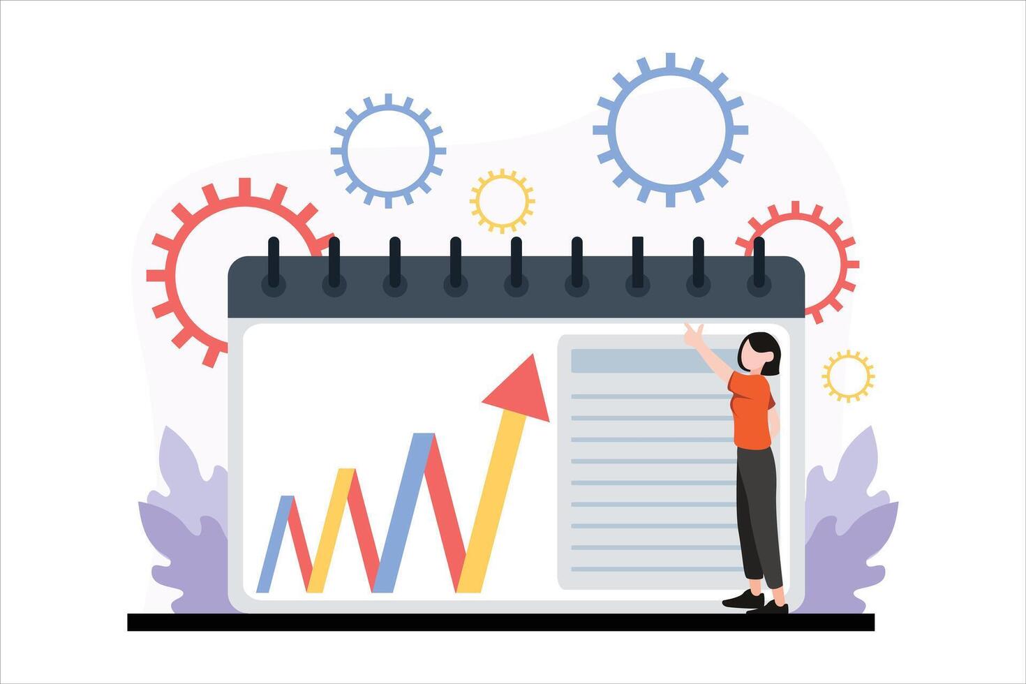 Finance Business Flat Design Illustration vector