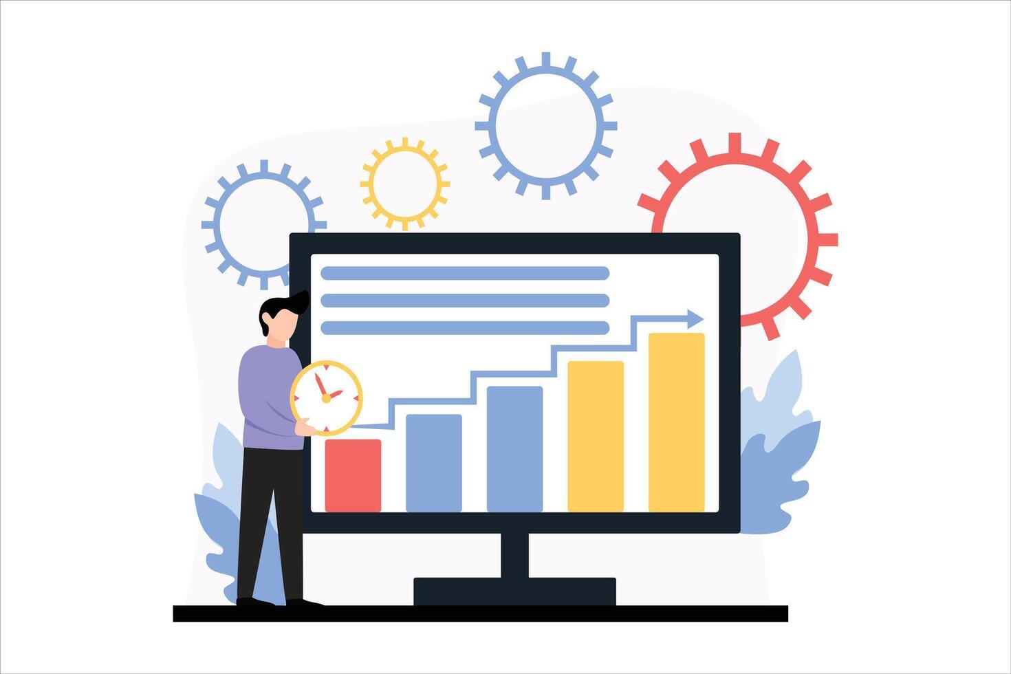 Finance Business Flat Design Illustration vector