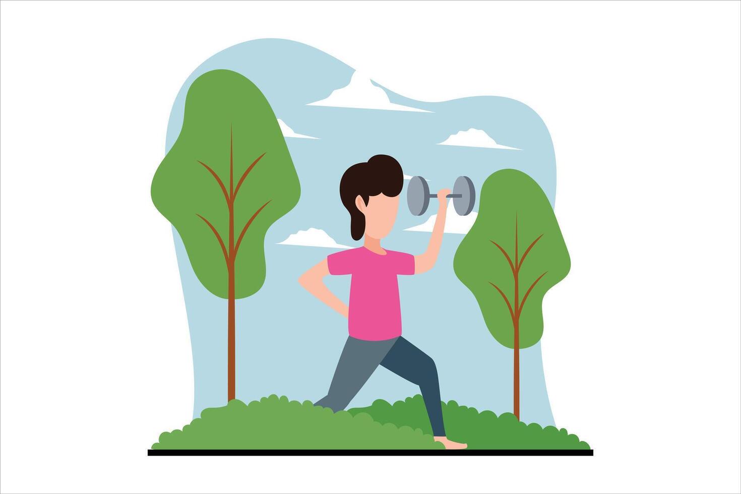 Weekend Activity Flat Illustration Design vector