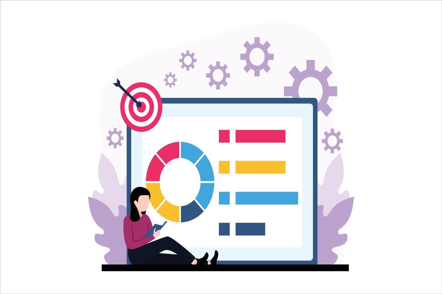 Finance Business Flat Design Illustration vector