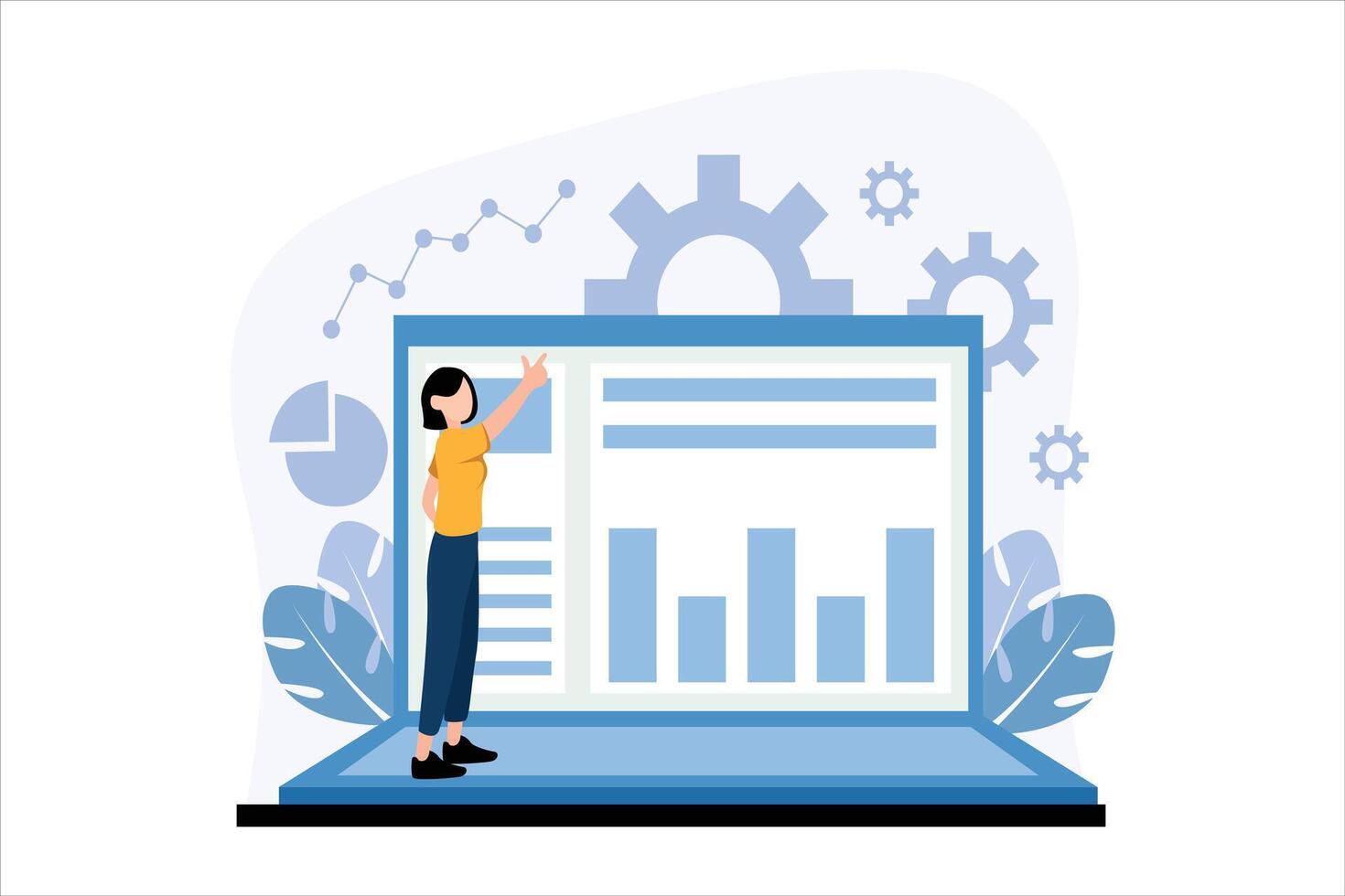 Finance Business Flat Design Illustration vector