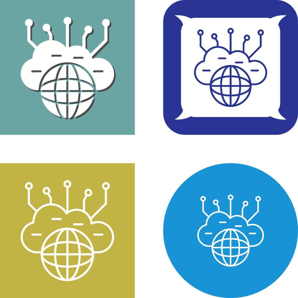 Computing Cloud Icon Design vector