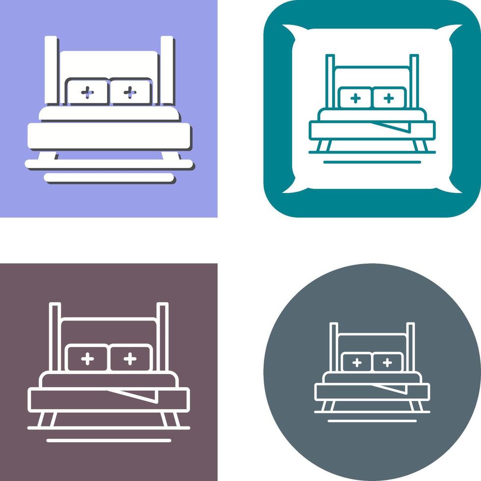 Bed Icon Design vector