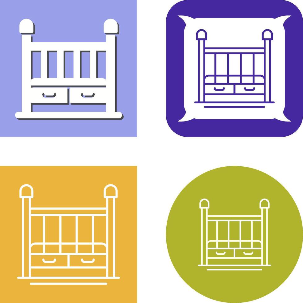 Baby Crib Icon Design vector