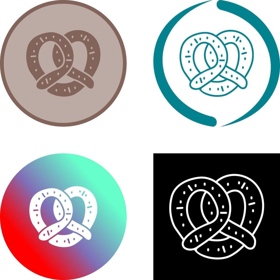 Pretzel Icon Design vector