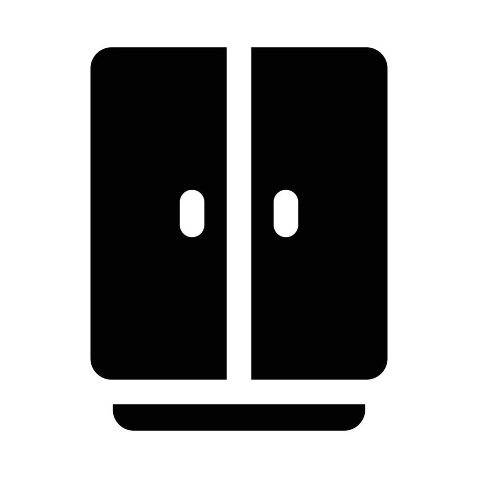 Simple Cupboard solid icon. The icon can be used for websites, print templates, presentation templates, illustrations, etc vector