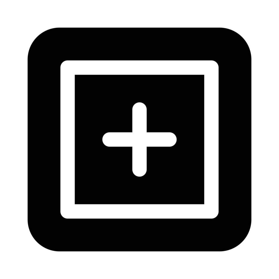 Simple First Aid Box solid icon. The icon can be used for websites, print templates, presentation templates, illustrations, etc vector