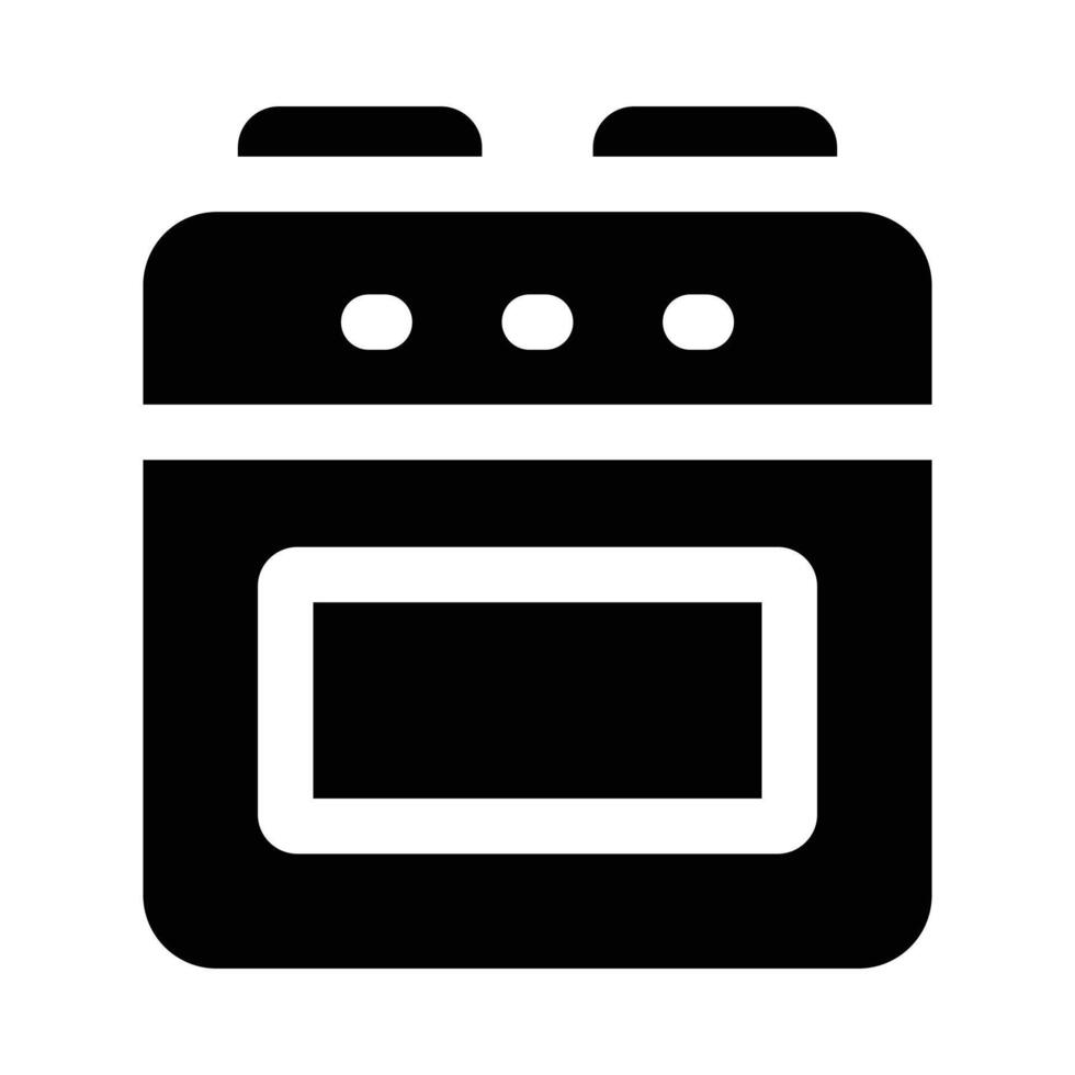 Simple Stove solid icon. The icon can be used for websites, print templates, presentation templates, illustrations, etc vector