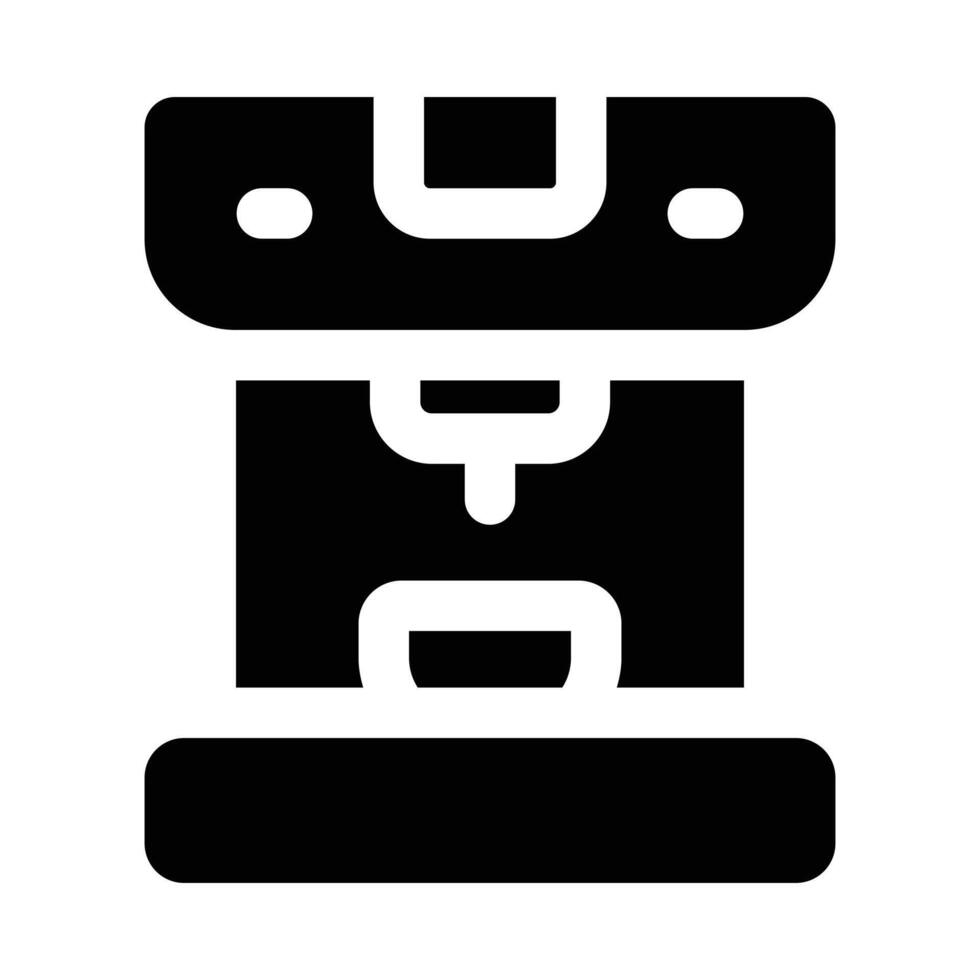 Simple Coffee Machine solid icon. The icon can be used for websites, print templates, presentation templates, illustrations, etc vector