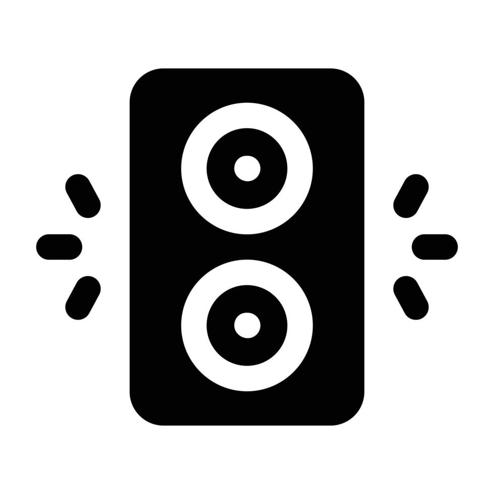 Simple Sound System solid icon. The icon can be used for websites, print templates, presentation templates, illustrations, etc vector