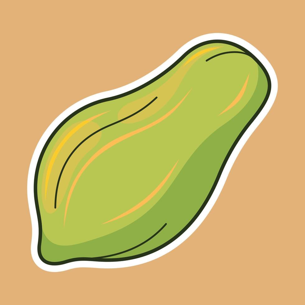Exotic Tropical Fruits Cartoon Arts vector