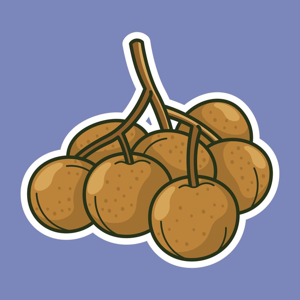 Exotic Tropical Fruits Cartoon Arts vector