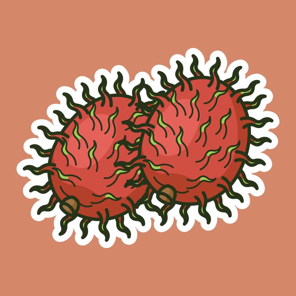 Exotic Tropical Fruits Cartoon Arts vector