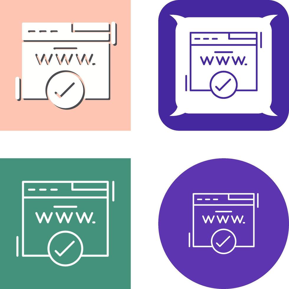 Domain Icon Design vector