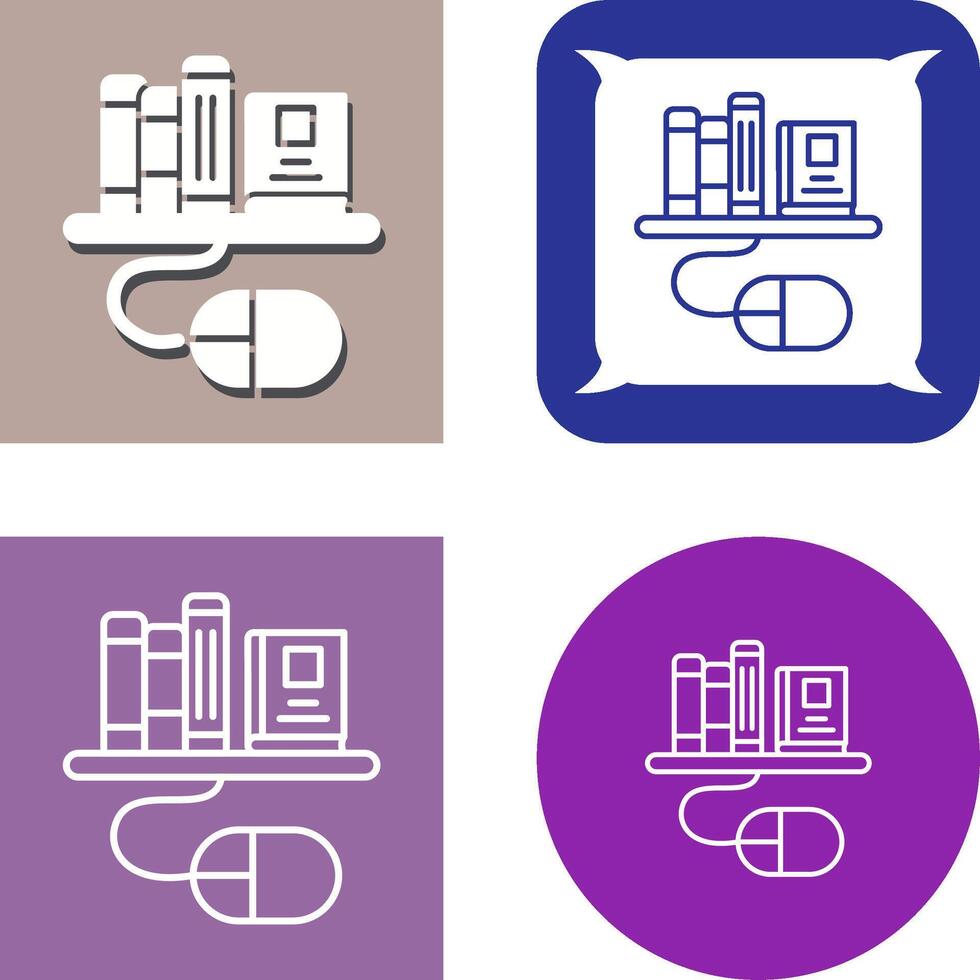 Digital Library Icon Design vector