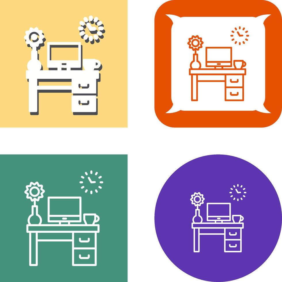 Work Table Icon Design vector