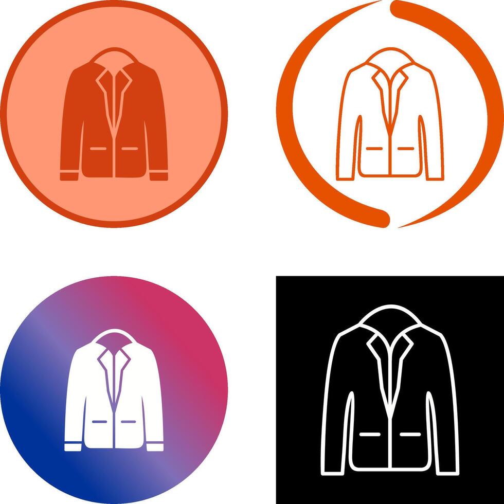 Stylish Jacket Icon Design vector