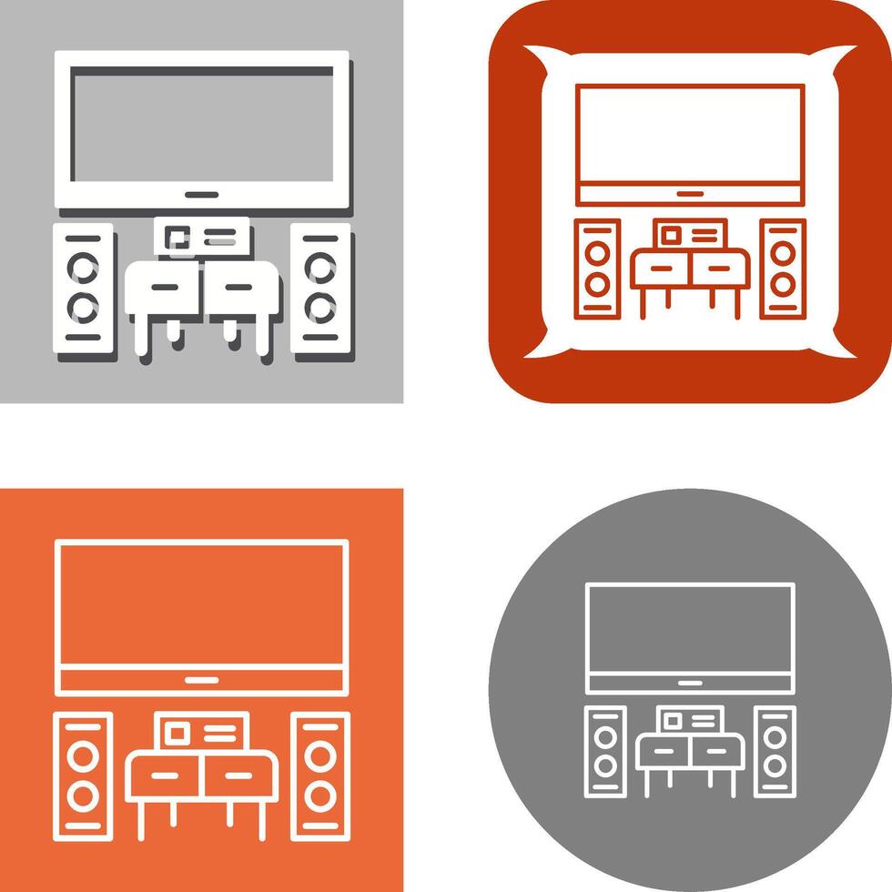Home Theater Icon Design vector