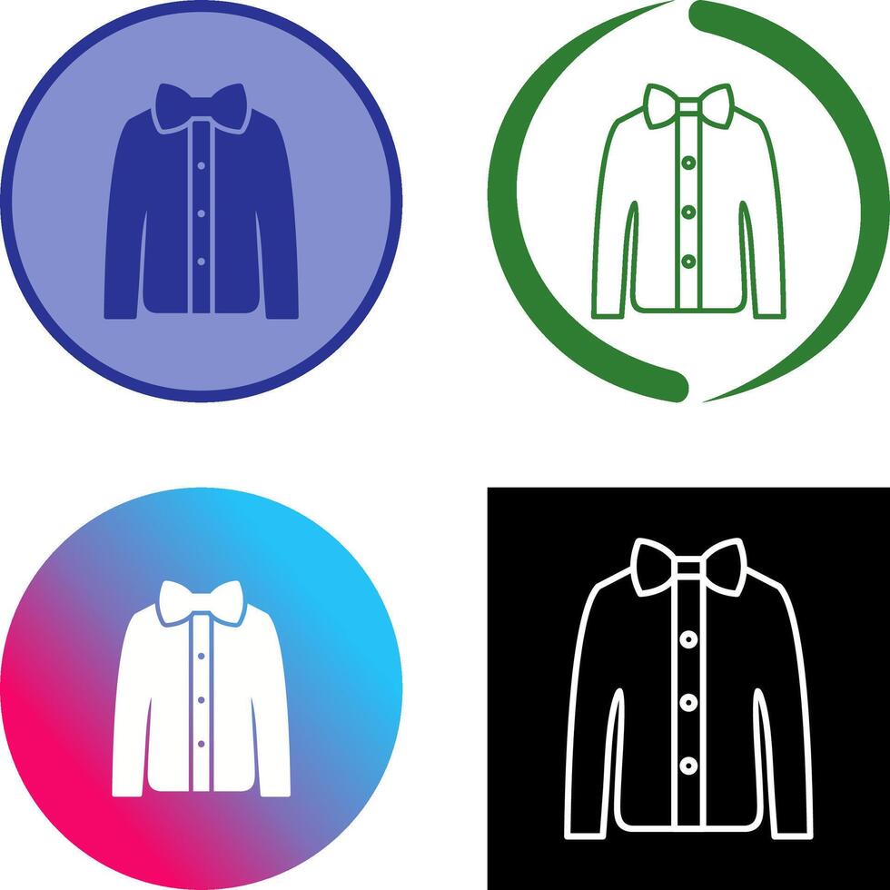 Shirt with Bow Icon Design vector