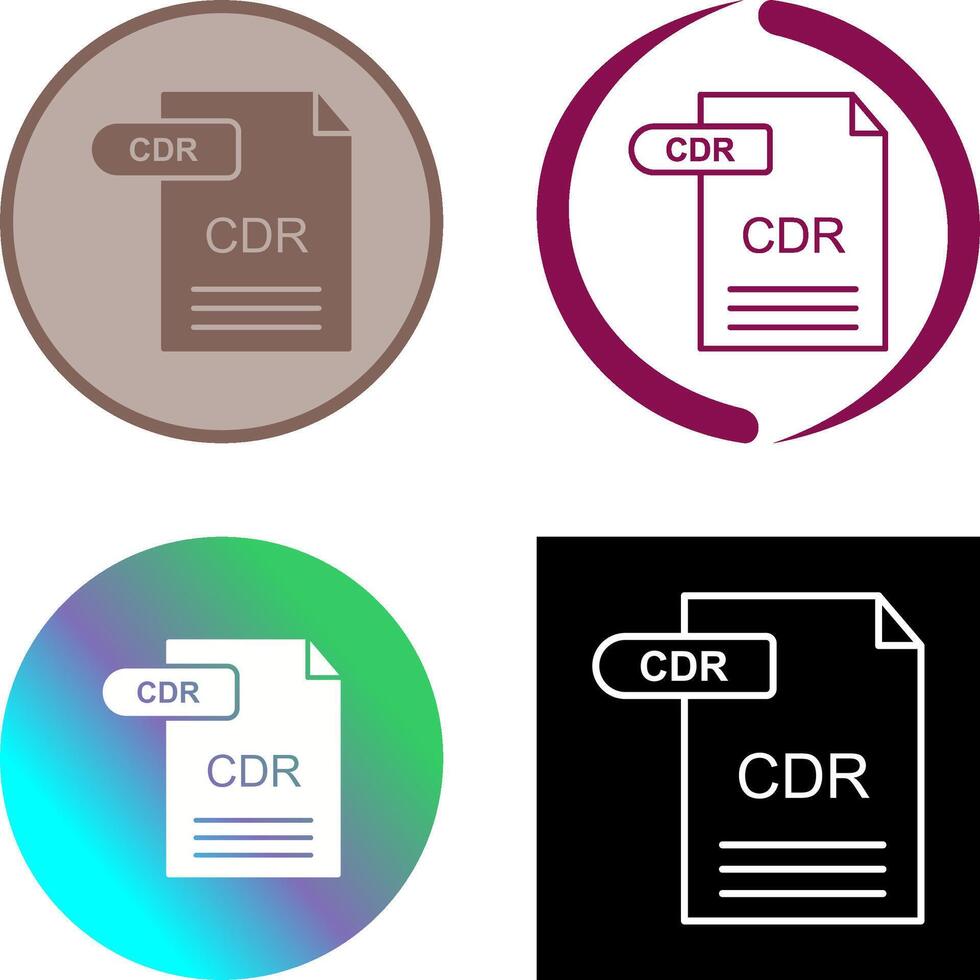 CDR Icon Design vector