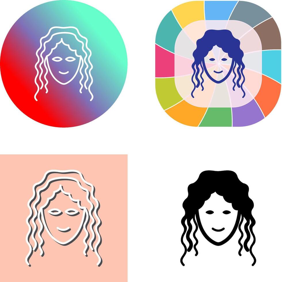 Hair Curly Icon Design vector