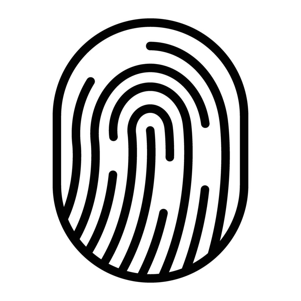 Fingerprint Vector Line Icon Design
