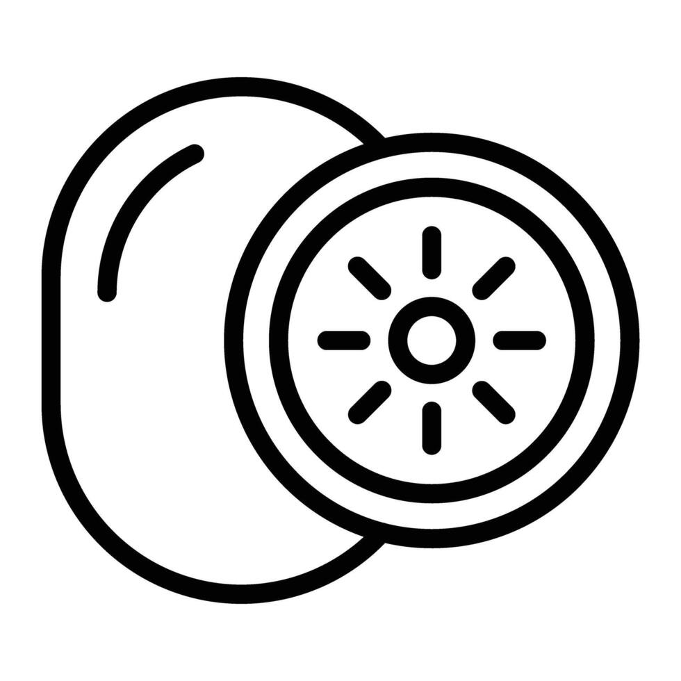 Kiwi Vector Line Icon Design
