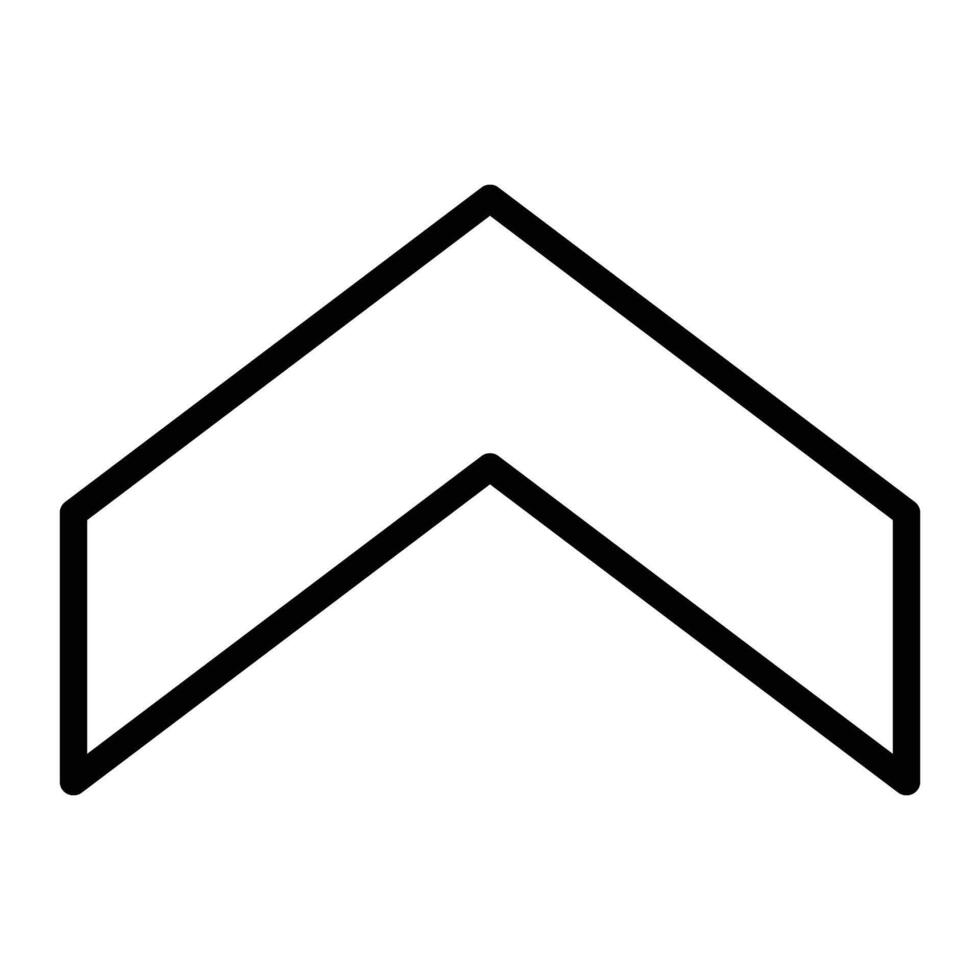 Up Chevron Line Icon Design vector