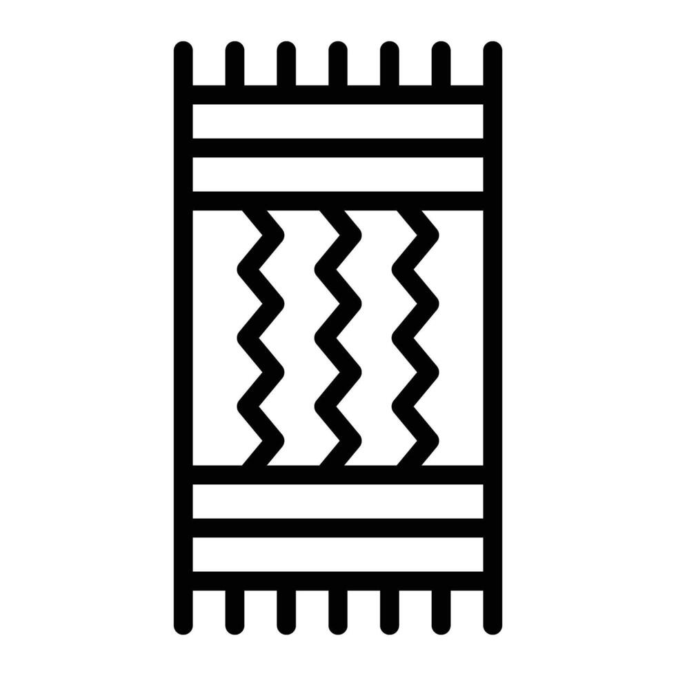 Beach Towel Line Icon Design vector
