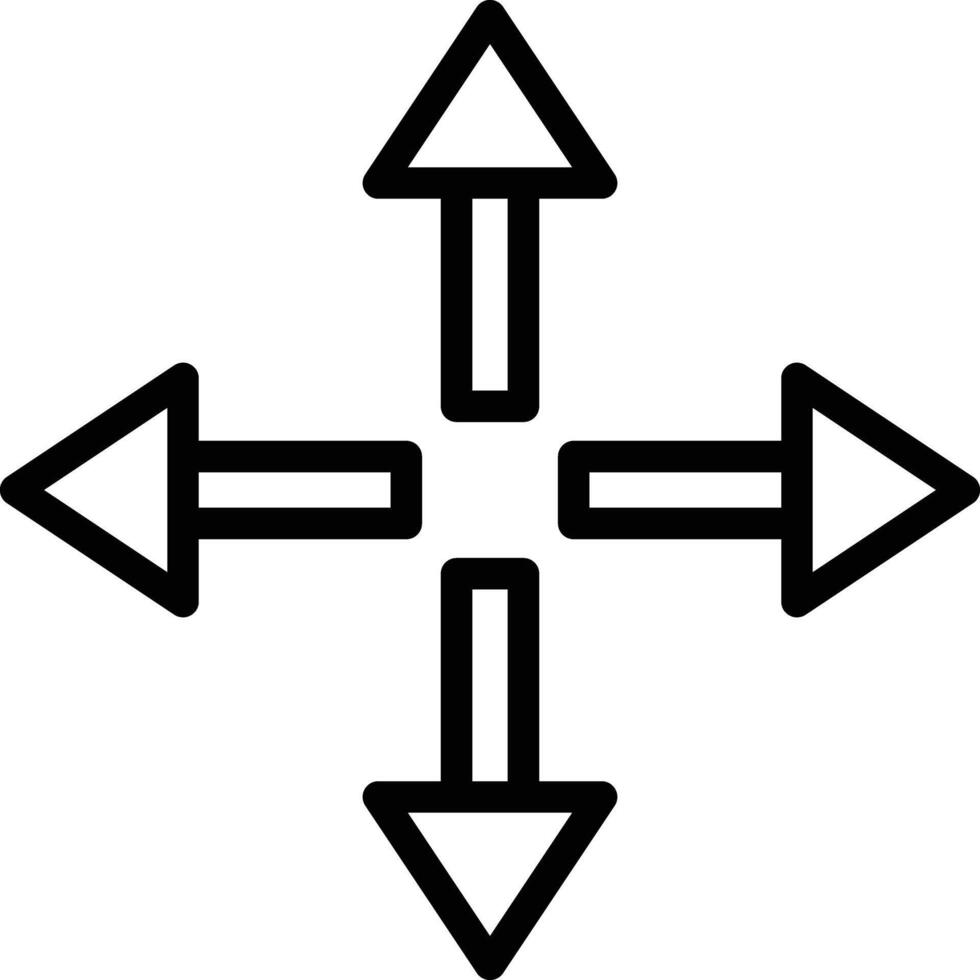 Directional Arrows Line Icon Design vector