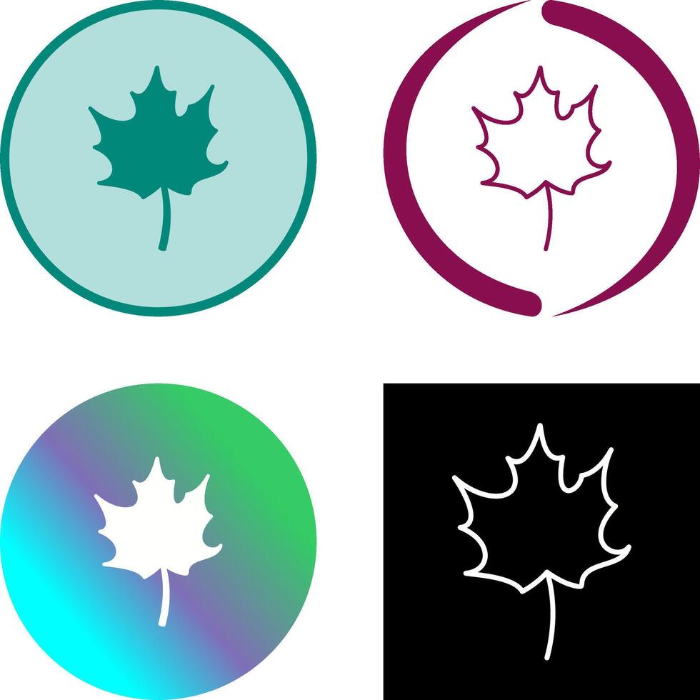 Autumn Leaf Icon Design vector
