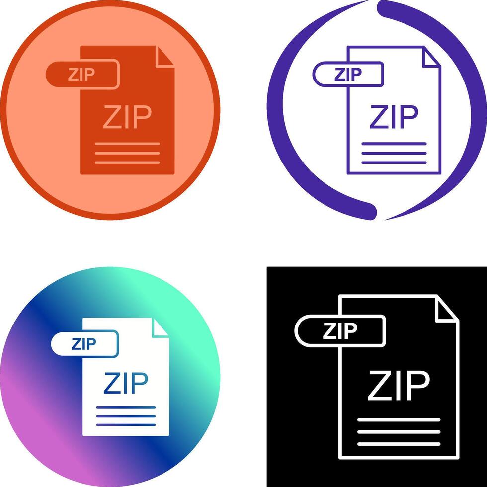 ZIP Icon Design vector