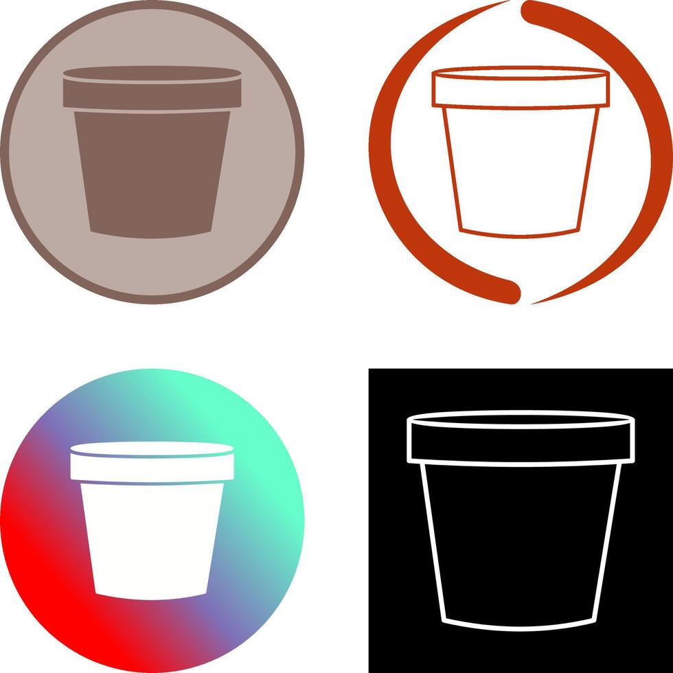 Plant Pot Icon Design vector