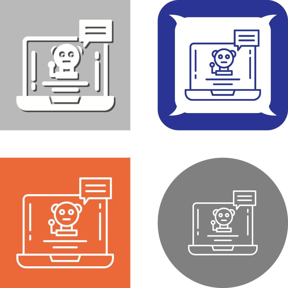 Chat Bot Icon Design vector