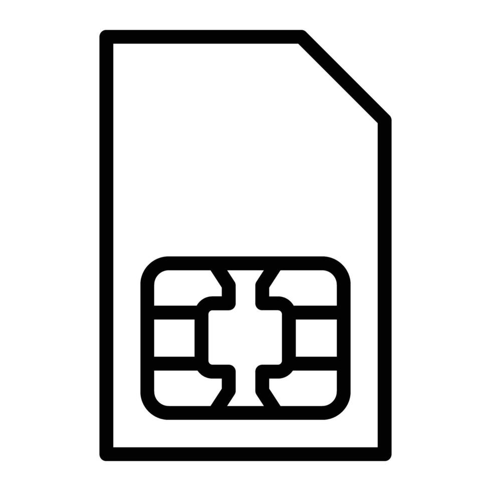 Sim Vector Line Icon Design