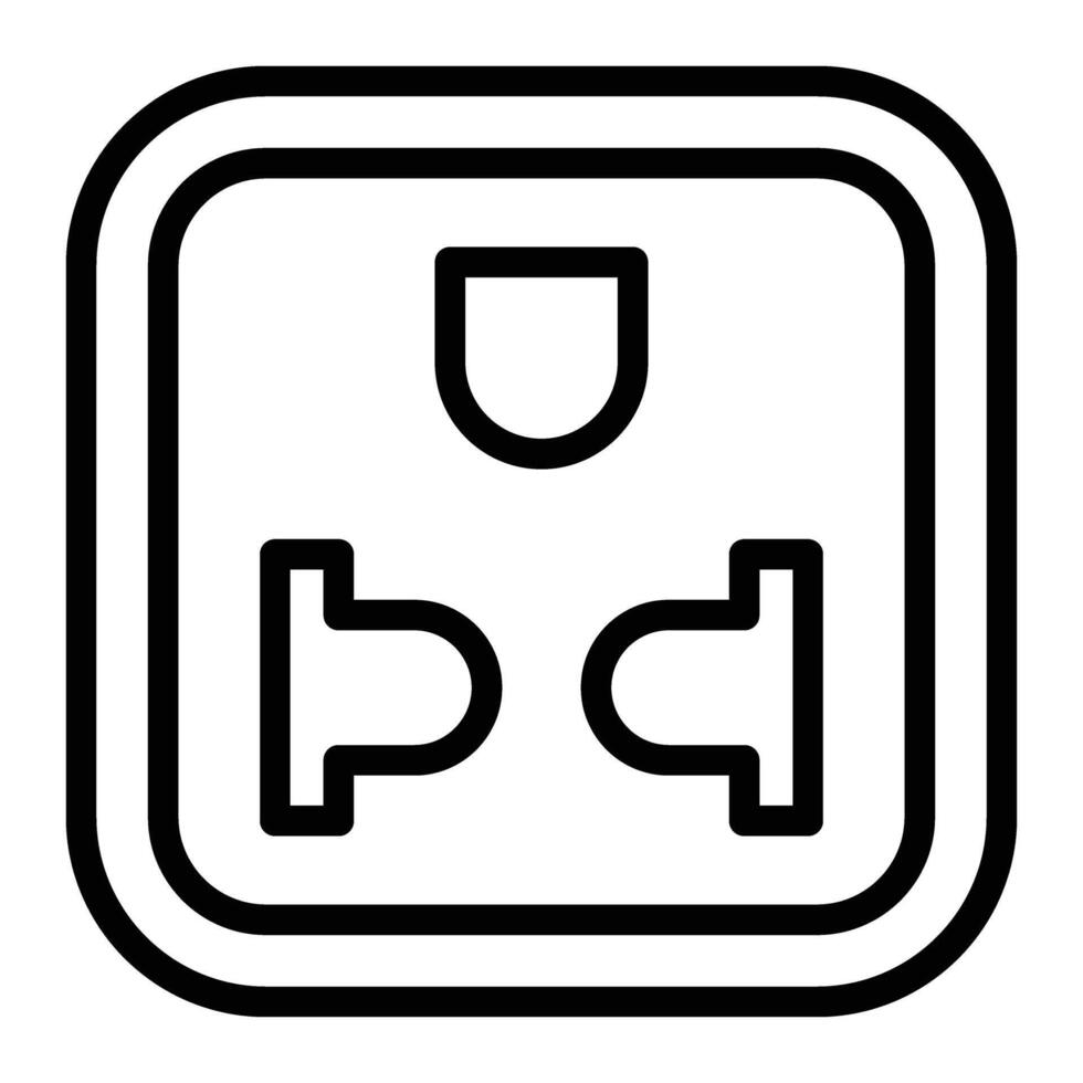 Socket Vector Line Icon Design