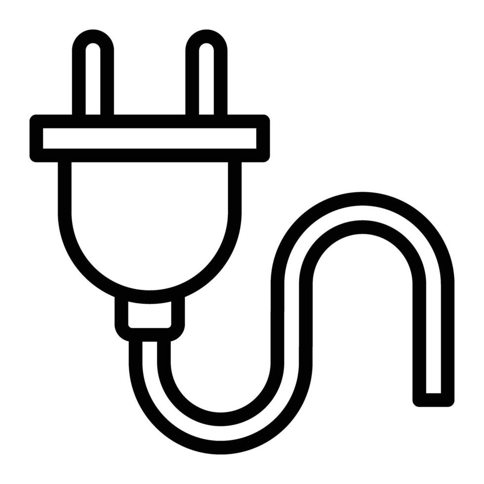 Plug Vector Line Icon Design