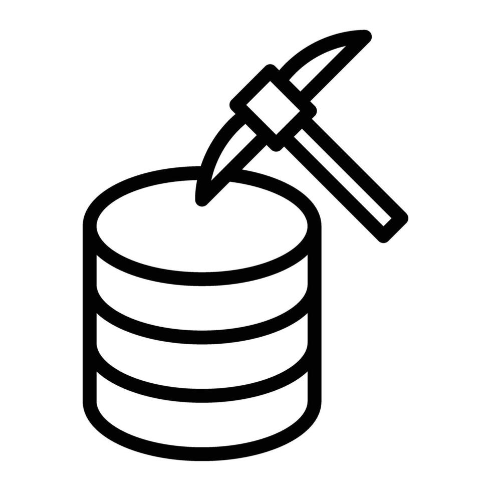 Data Mining Vector Line Icon Design