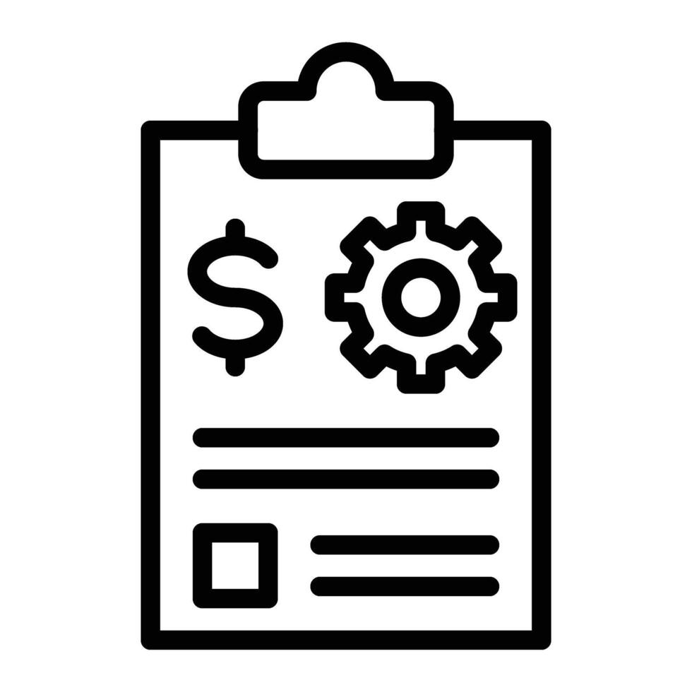 Report Vector Line Icon Design