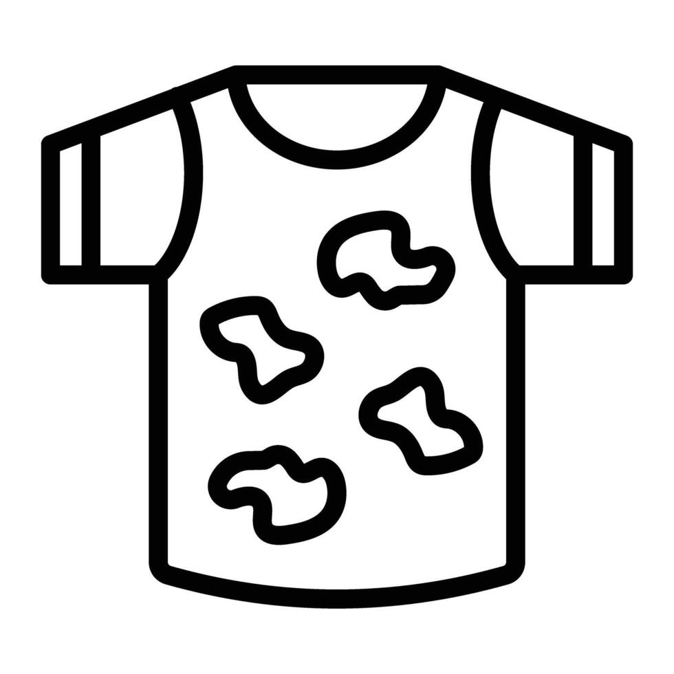 Military Shirt Vector Line Icon Design