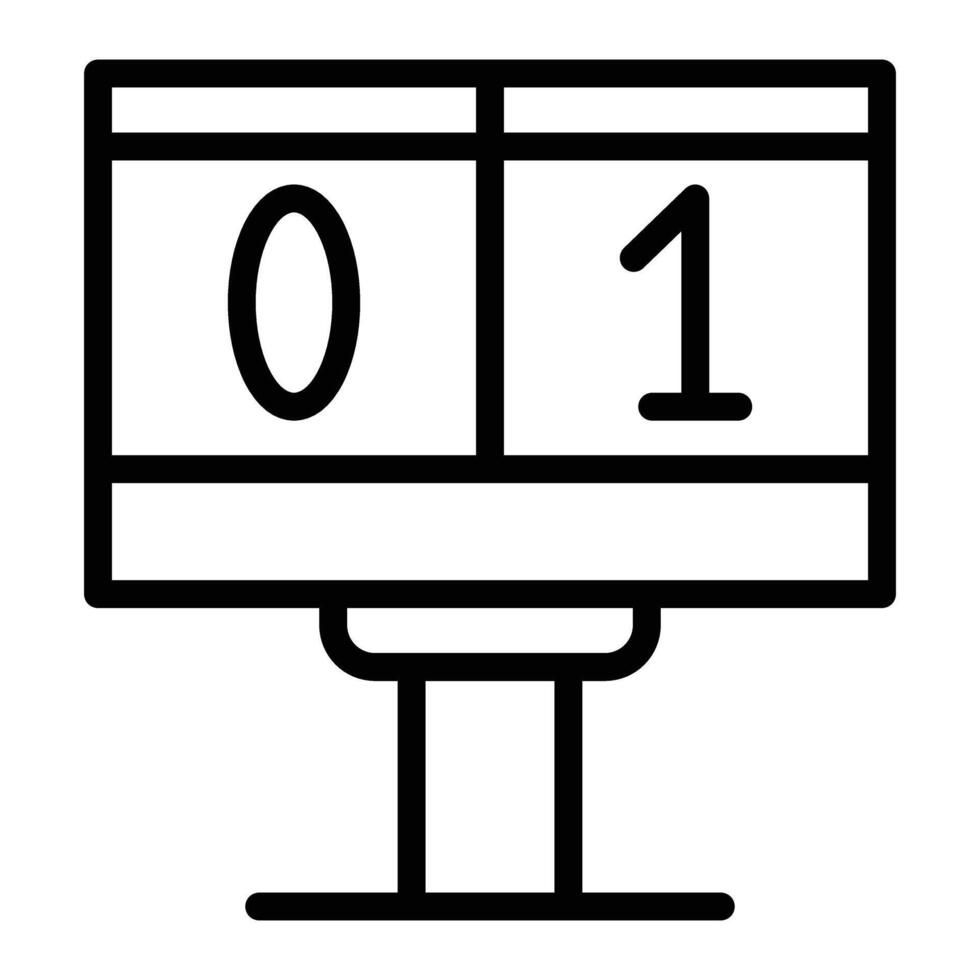 Scoreboard Vector Line Icon Design For Personal And Commercial Use