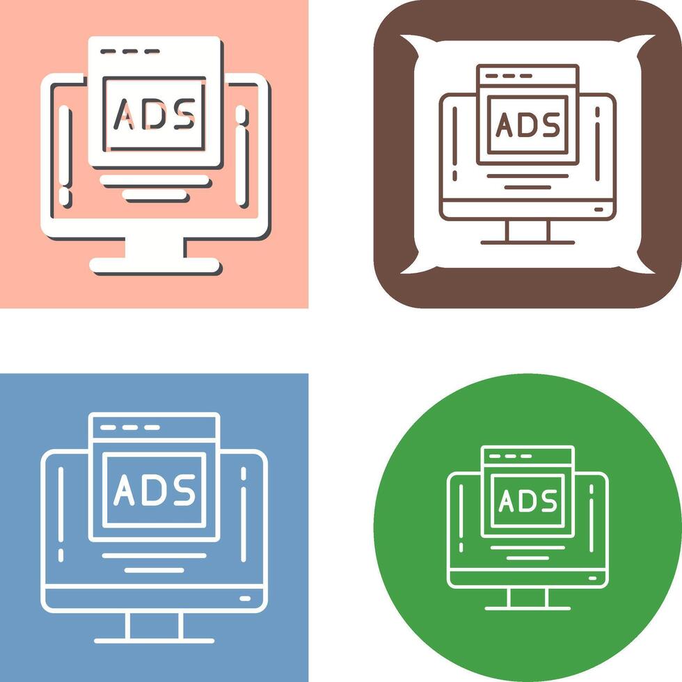 Digital Advertising Icon Design vector