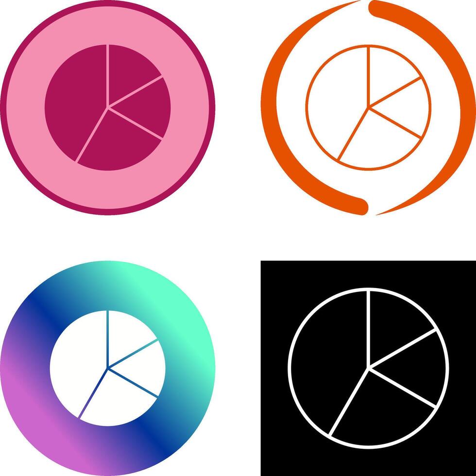 Pie Chart Icon Design vector