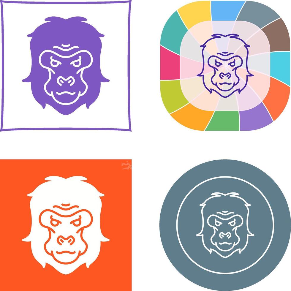 Gorilla Icon Design vector