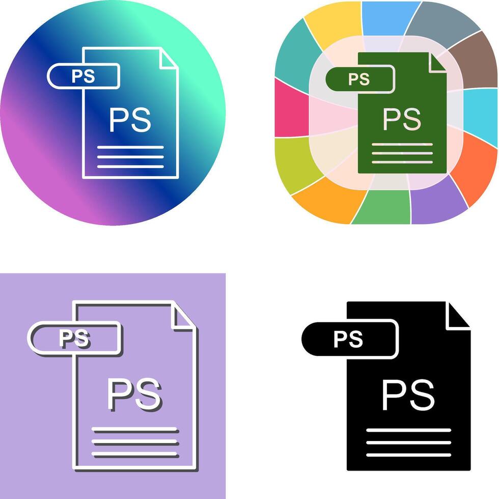 PS Icon Design vector