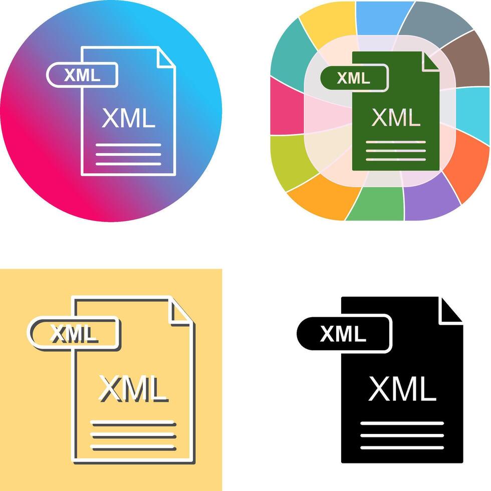 XML Icon Design vector
