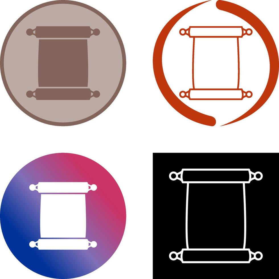 Scroll of Paper Icon Design vector